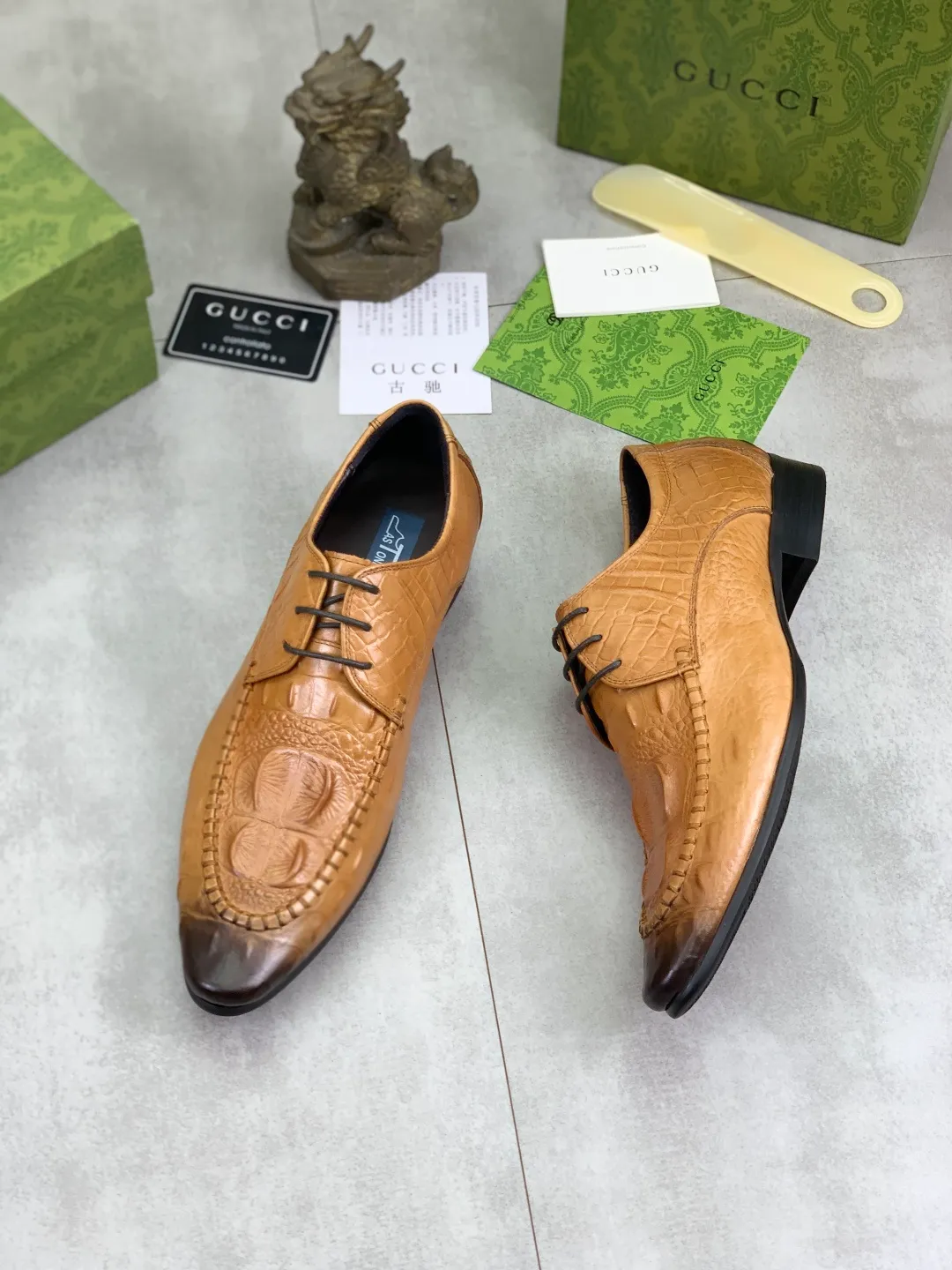 Men's Men's Shoes 💰P500 [New Style] 💰💎💎💎 [Gucci] GUCCI high-end men's formal business leather shoes, original order 1:1! Original imported high-end calfskin, original metal buckle, imported first-layer pigskin lining for feet, original high-end outsole, men's shoe size: 38-44